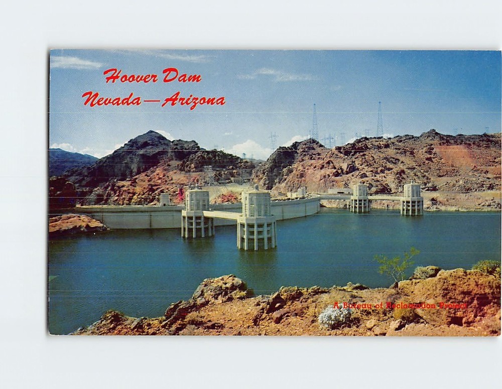 Postcard Hoover Dam Nevada-Arizona USA