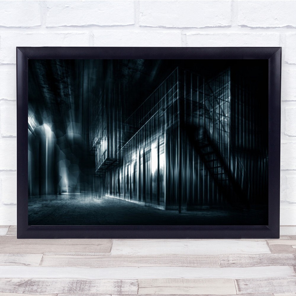 Unreal Space Architecture Stairs Staircase Thriller Mystery Wall Art Print