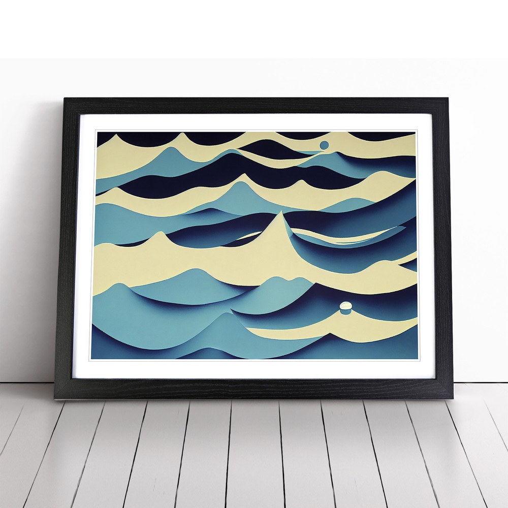 Abstract Ocean Wave Vol.3 Wall Art Print Framed Canvas Picture Poster Decor