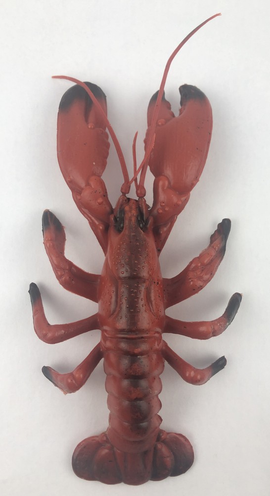Blow Mold Lobster Decor Plastic Nautical Sea Life 11 x 6 Red Vintage