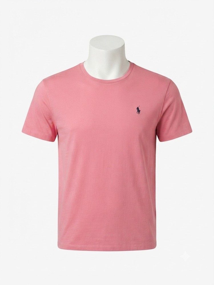 Polo Ralph Lauren Men's T-Shirt Size L Pink Classic Fit Short Sleeve 100% Cotton