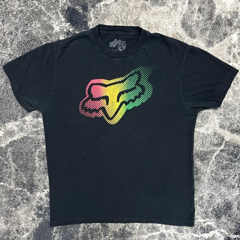 Fox Racing Shirt Mens Medium Y2K Vintage Skate Surf Motocross Grunge Logo 2000s