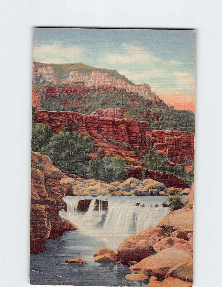 Postcard Oak Creek Canyon Highway No. 79 Flagstaff to Prescott Arizona USA