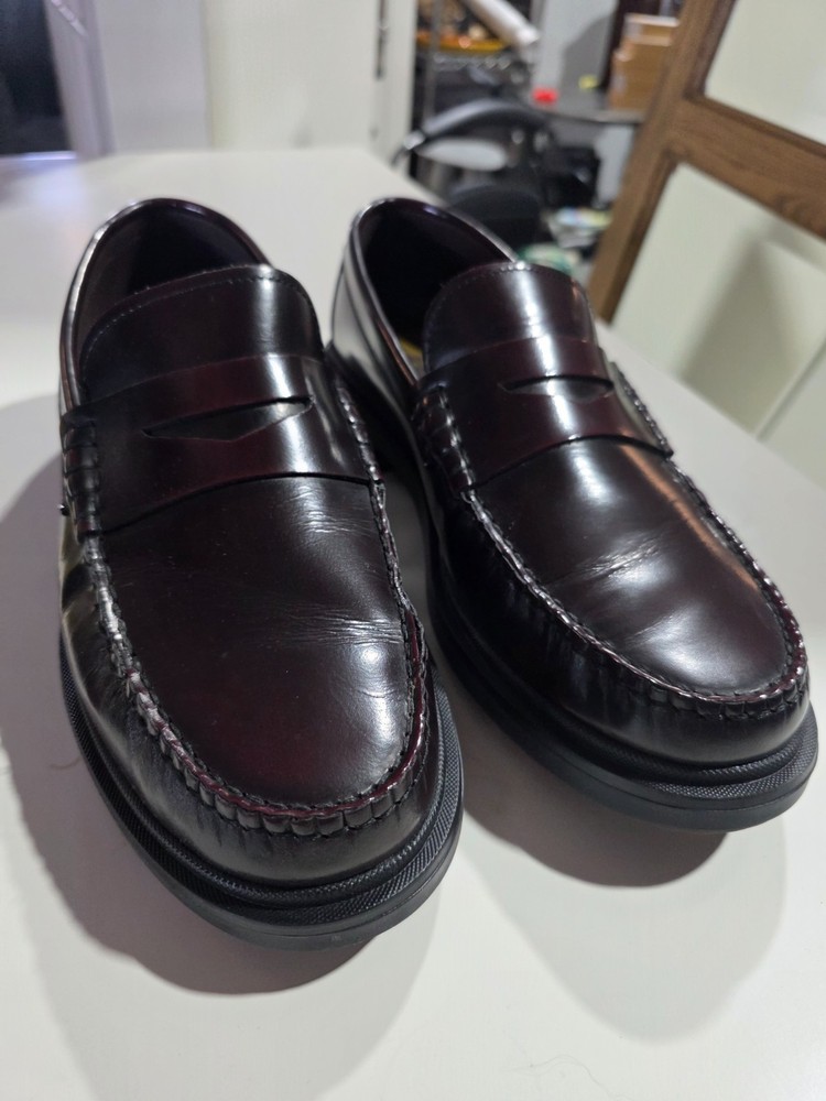 Bruno Magli Mello Penny Loafers Mens 11M Burgundy Leather Dress Shoes