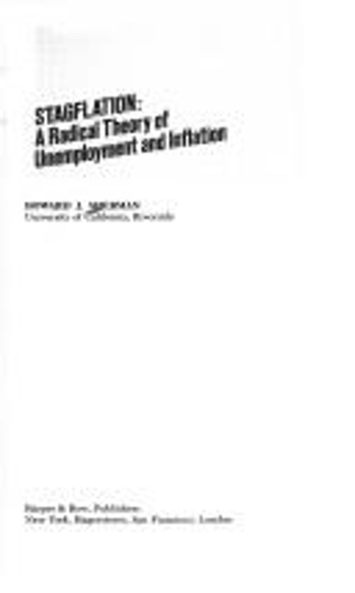 Stagflation : A Radical Theory of Unemployment and Inflation HowaFree US Delivery | ISBN:0060461063