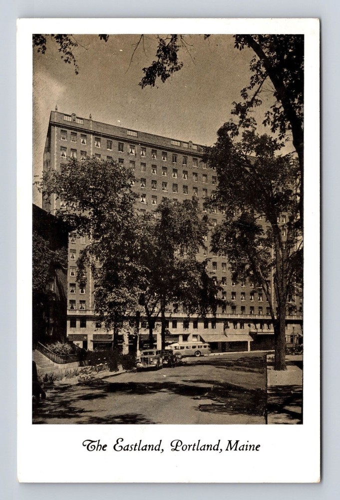Portland ME-Maine, the Eastland, Rine Hotel, Advertising, Vintage Postcard