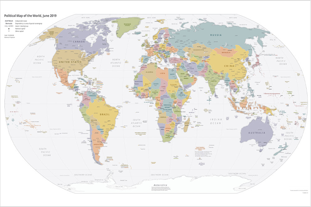 150X100CM World Map Poster Print Giant Size Canvas Educational Artwork Decor