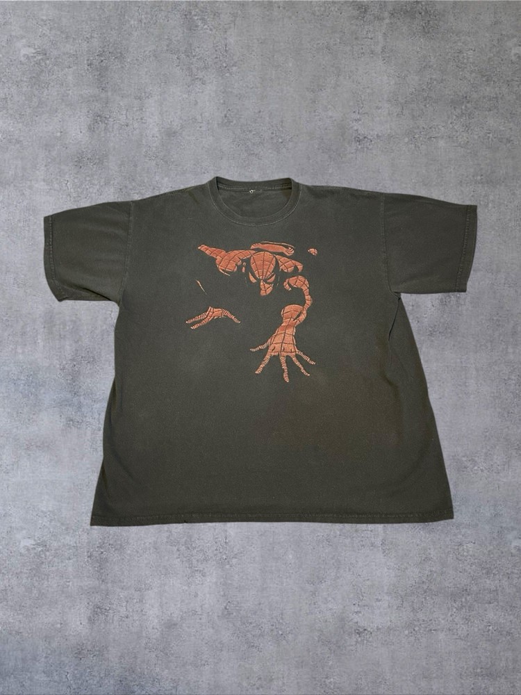 Vintage MAD ENGINE Spider Man Marvel Shirt 2000s Superhero Black Rare Sz M