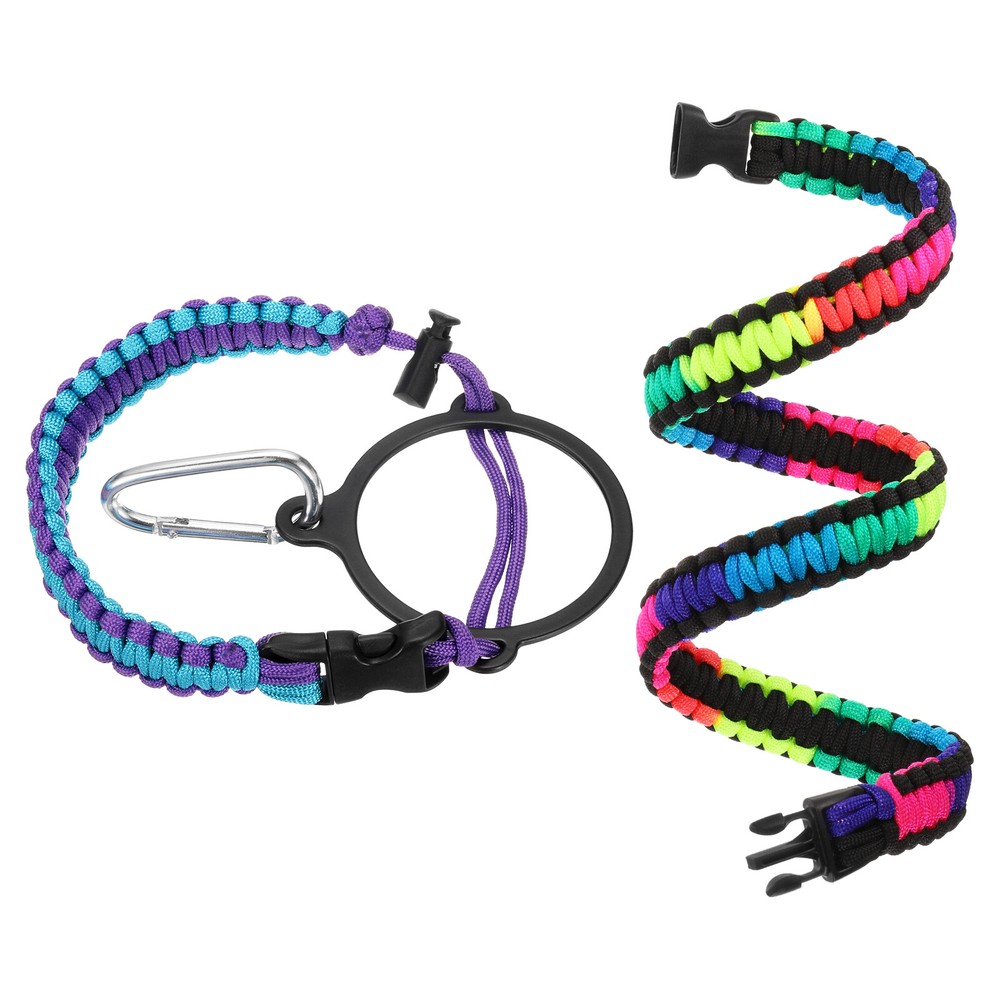Paracord Handle, Water Bottle Handle Strap, Blue/Purple