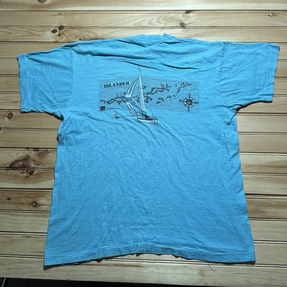 Vintage 80s St Thomas Sailboat Islander Tropical Virgin Islands 1984 Shirt - XL