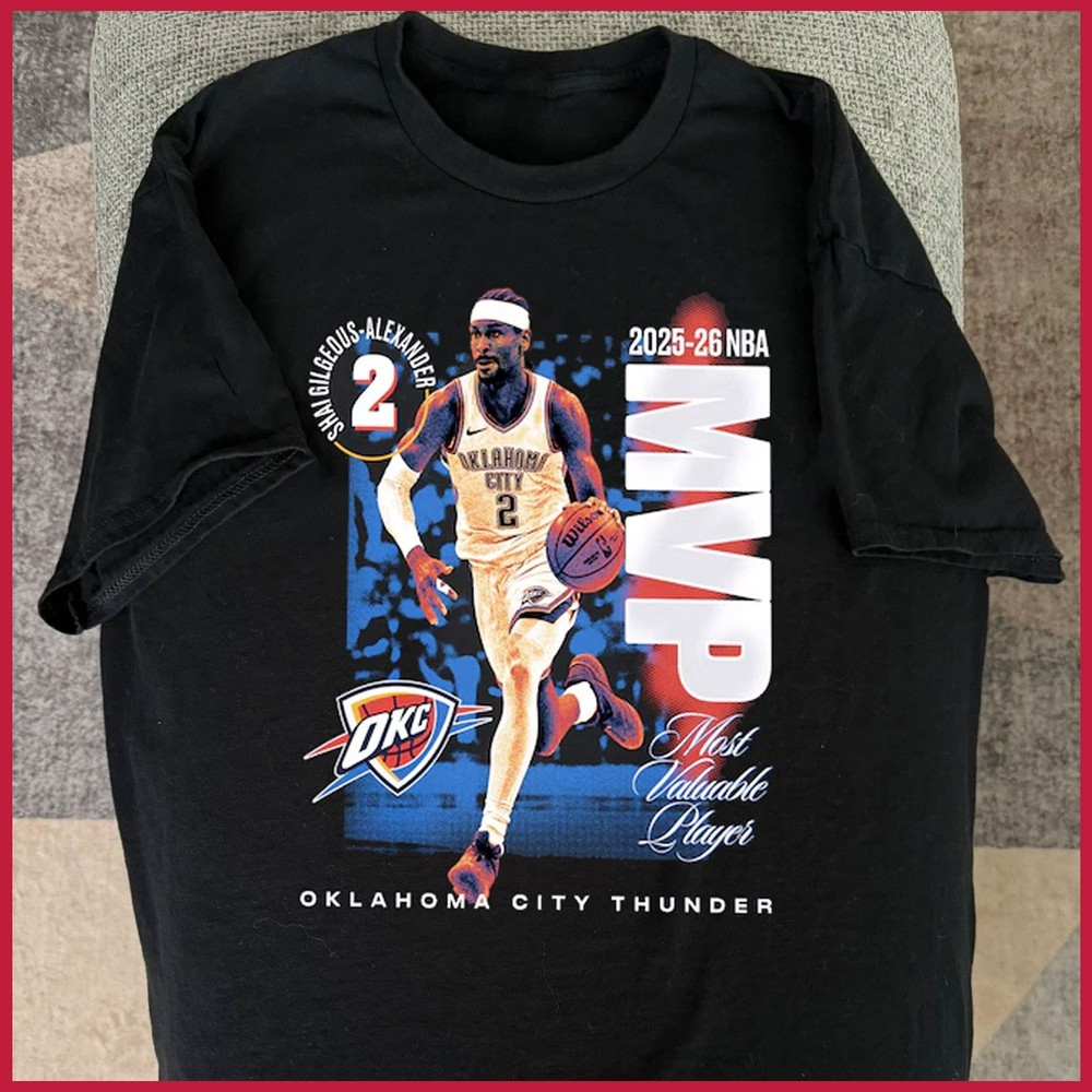 Shai #2 Gilgeous-Alexander OKC 2025-26 MVP Legacy T-Shirt Remake Gildan