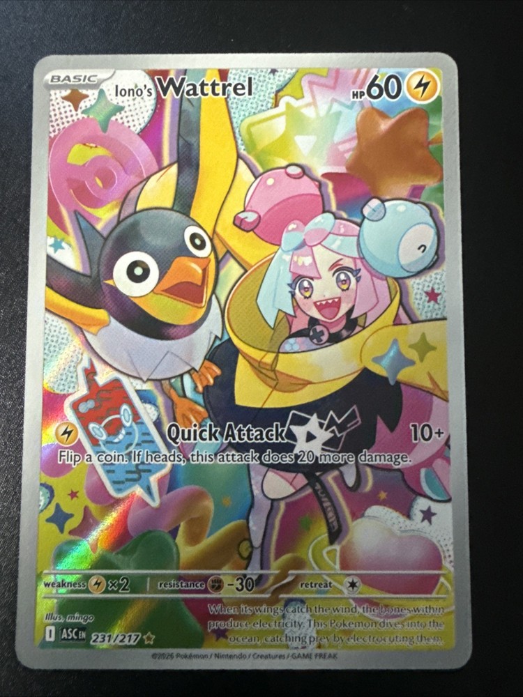 Pokémon TCG - Iono's Wattrel 231/217 Ascended Heroes  Illustration Rare