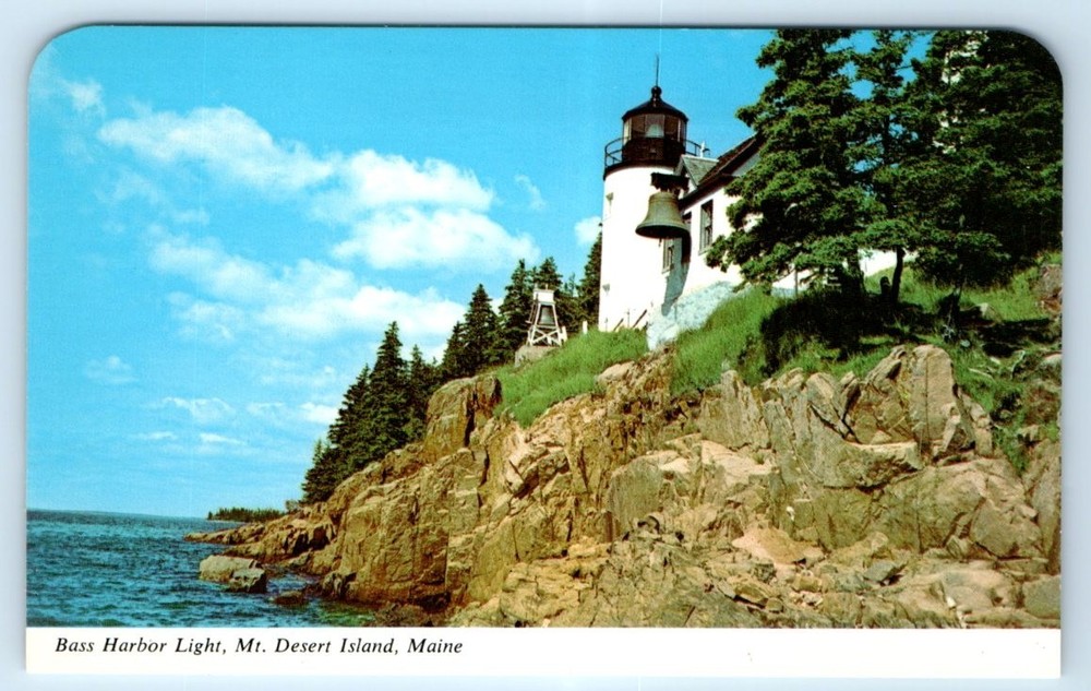 Bass Harbor Light- Acadia National Park - Mt. Desert Island MAINE Postcard-image