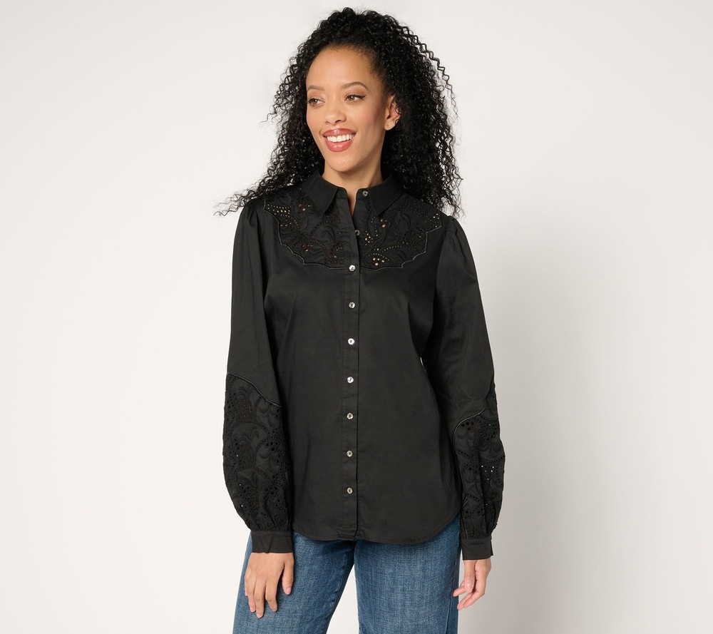 nicole by Nicole Miller Women's Top Sz 2XS (XXS) Blouse with Black A690135