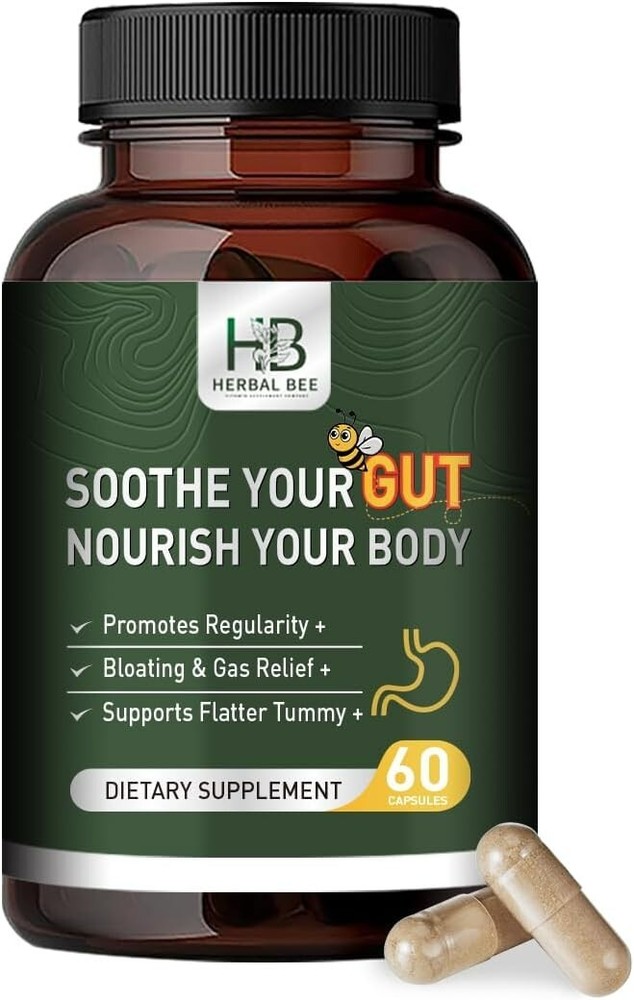 Herbal BEE Gut Health Supplement for Gas Bloating Leaky Gut Relief  