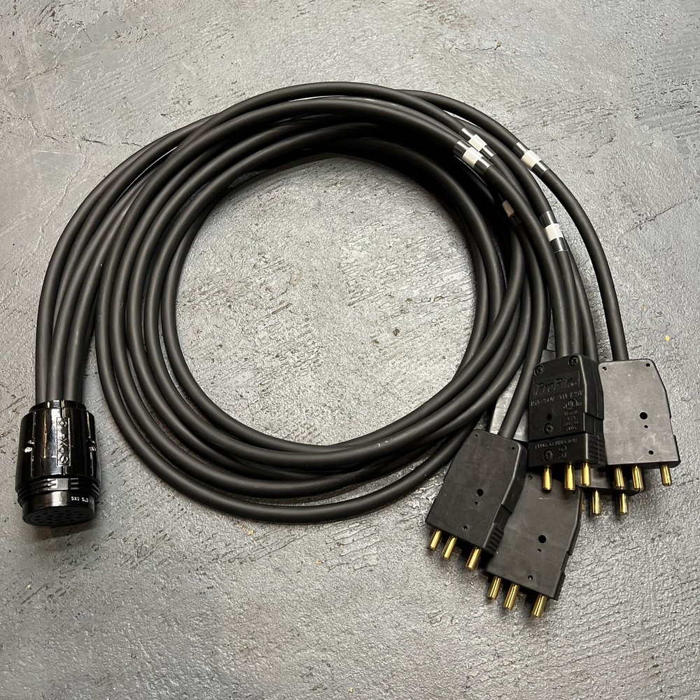 Socapex Power Break-in Cable 19 Pin Female To 6 Stagepin Male 6 ft Breakin New