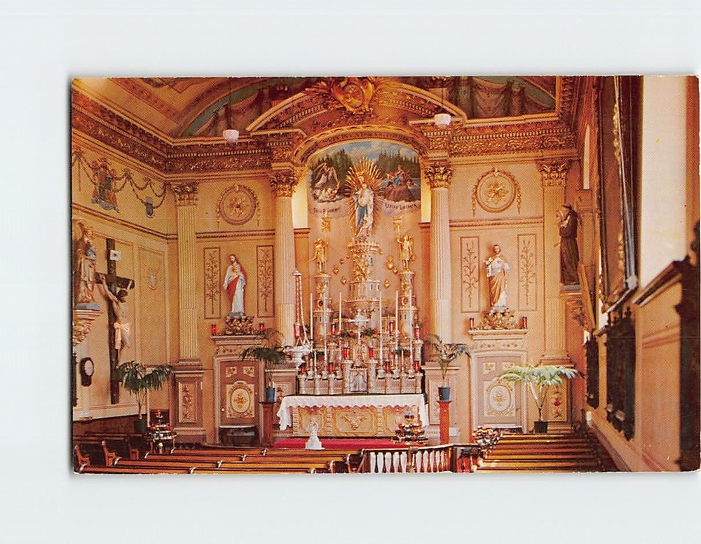 Postcard Interior Of Notre-Dame-des-Victoires Quebec Canada