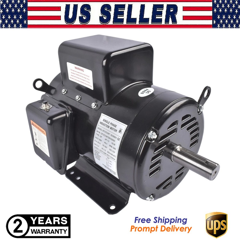 Fits for 7.5HP Electric Motor 3450RPM 184T Frame 208/230V Single Phase WS