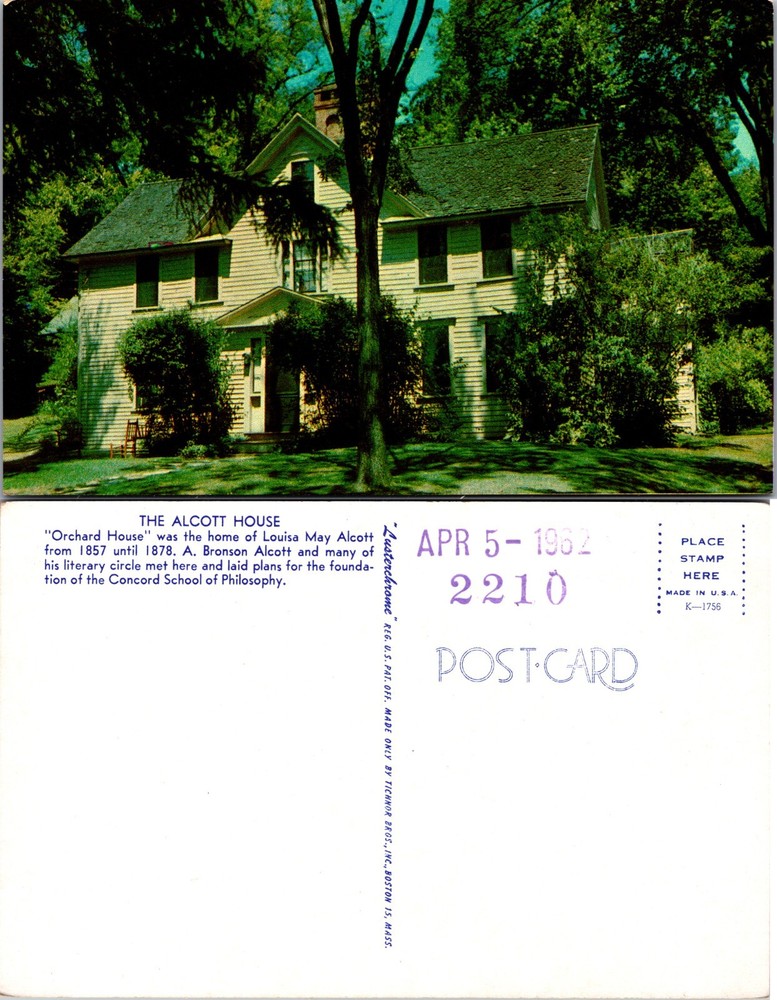 Orchard House The Alcott House Concord Massachusetts MA Postcard