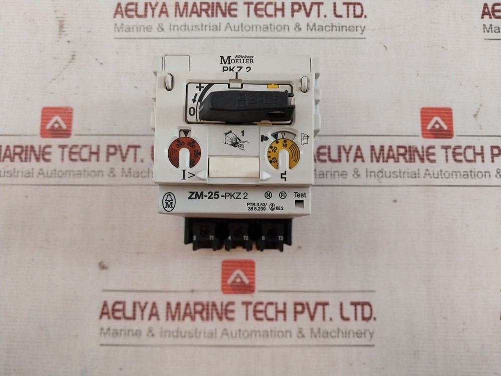 Klockner Moeller PKZ 2 Manual Motor Protector With Base 65KA-480V AC 50/60HZ