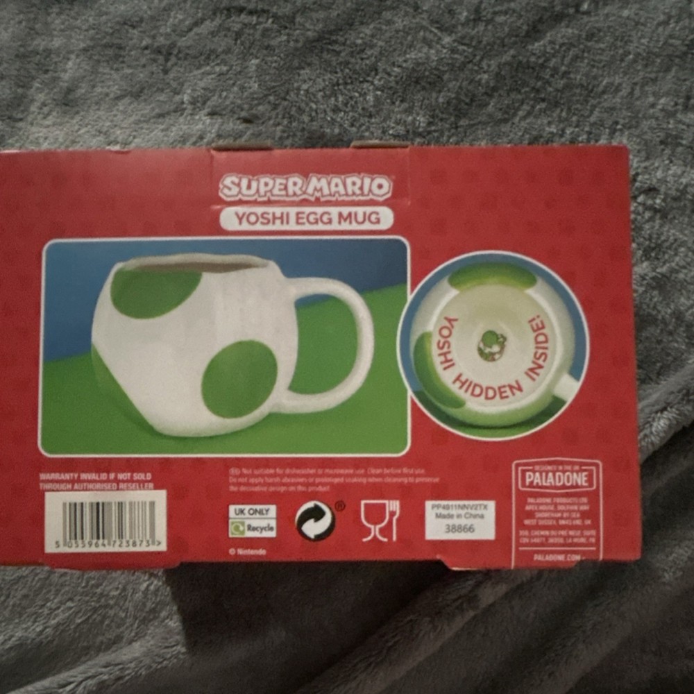 Paladone Super Mario Yoshi Egg Figural Ceramic Mug Licensed Collectible