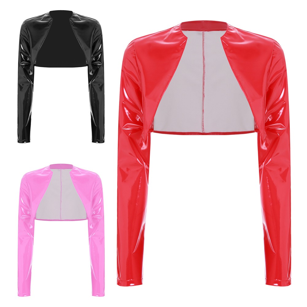 Womens Tank Party Jacket Slim Coat Faux Leather Top Moto Biker Clubwear Rave PU