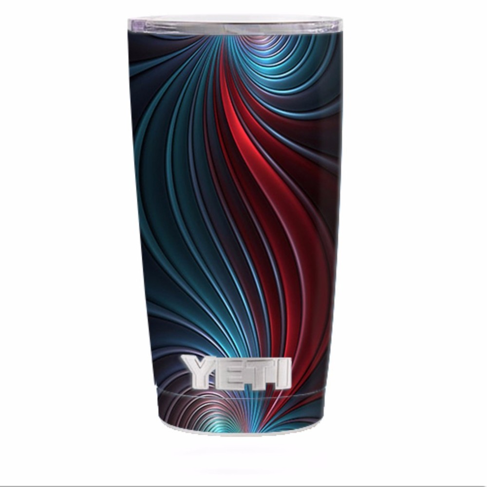 Skin Decal for Yeti 20 oz Rambler Tumbler / colorful swirl