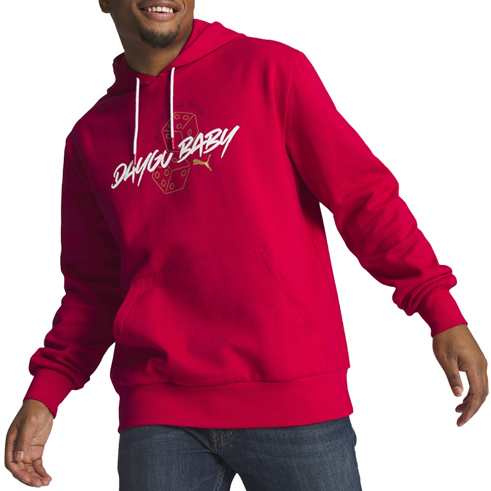 PUMA  X Mikey Daygo Pullover Hoodie Womens Red Casual Outerwear 62191401