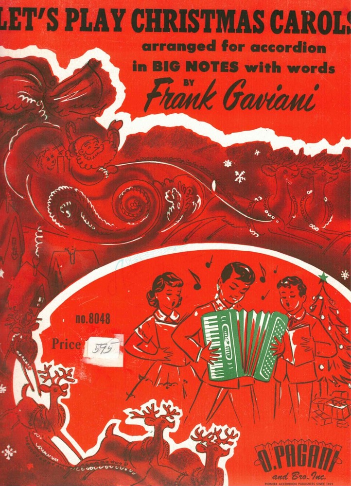 Let's Play Christmas Carols By Frank Gaviani Accordion Music Book Nos