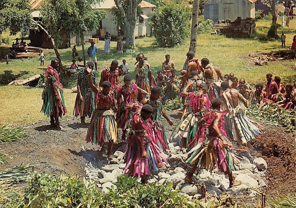 Postcard Fijian Firewalking Fiji