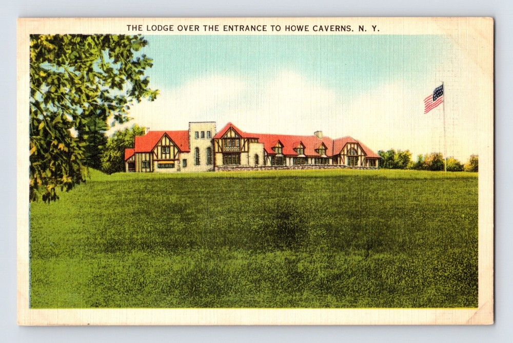 Postcard New York Howe Caverns NY Lodge Hotel 1940s Unposted Linen