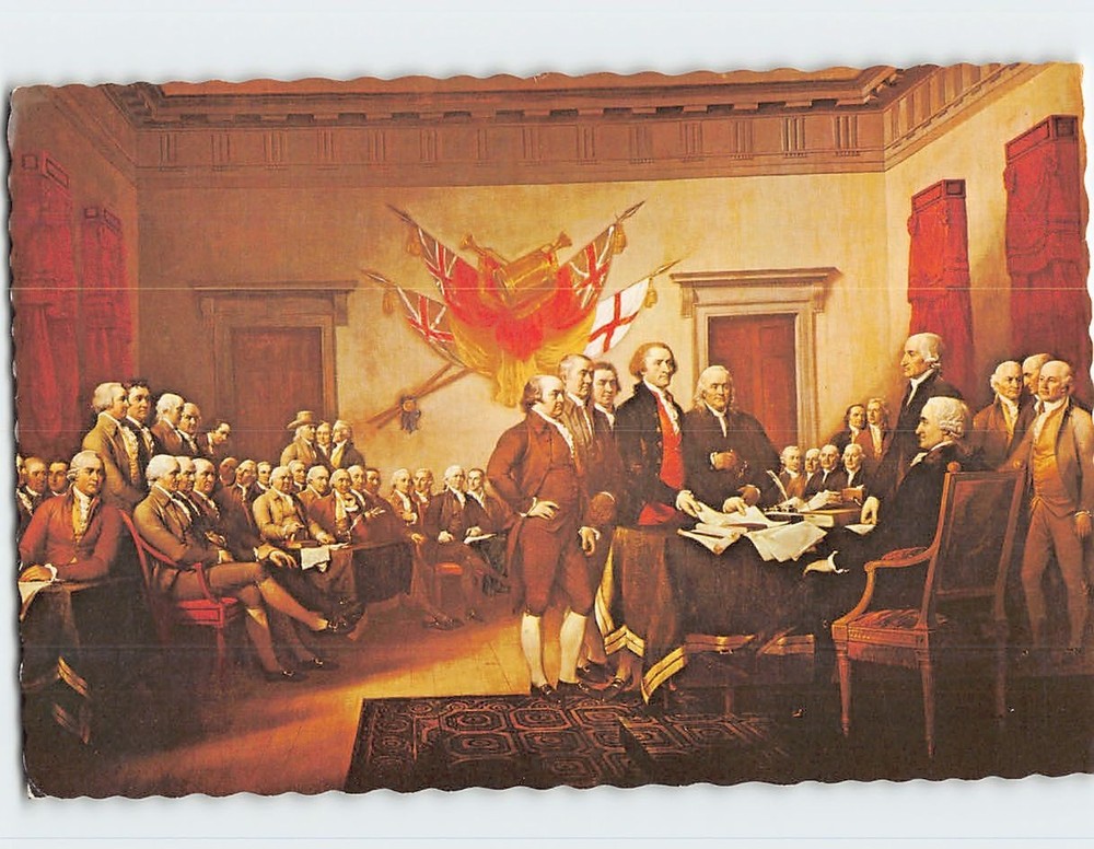 Postcard The Signing of the Declaration of Independence Painted by John Trumbull