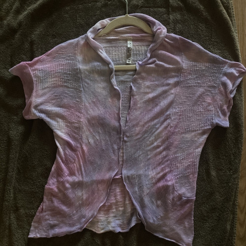 Women’s Tie Dye Bolero Cardigan Light Knit Sweater