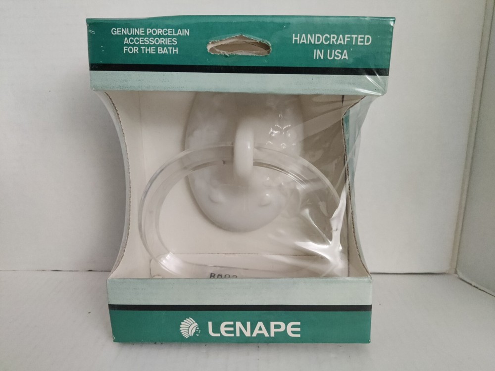 New Lenape Porcelain Towel Ring Acrylic Ring Vintage