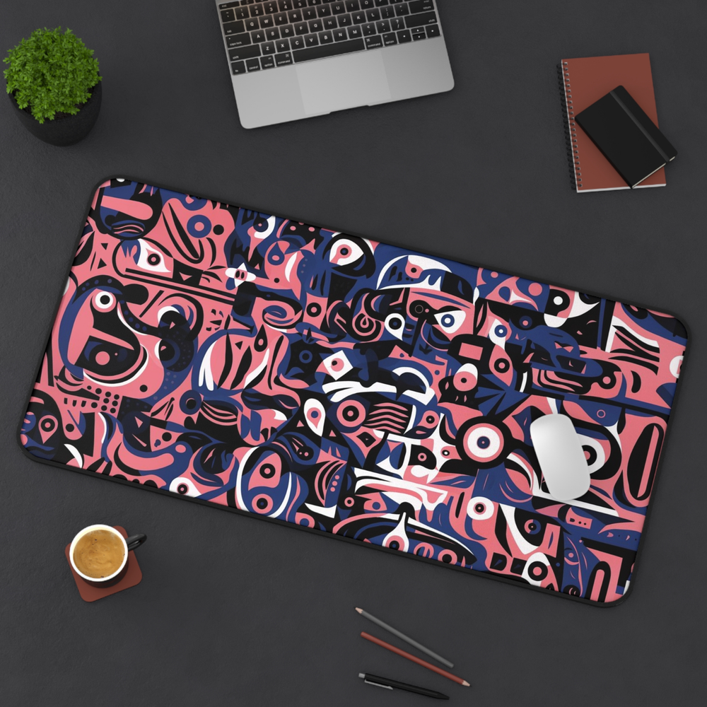 Abstract graffiti Desk Mat, Gaming keyboard mat Office large mousepad, Desk Pad-image