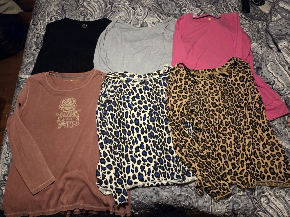 Lot of 6 Women's Size XL Tops Long Sleeve