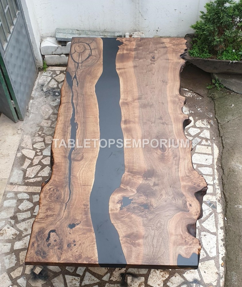 Black River Acacia Wood Epoxy Dining Table Resin Epoxy Resin Living Room Decors