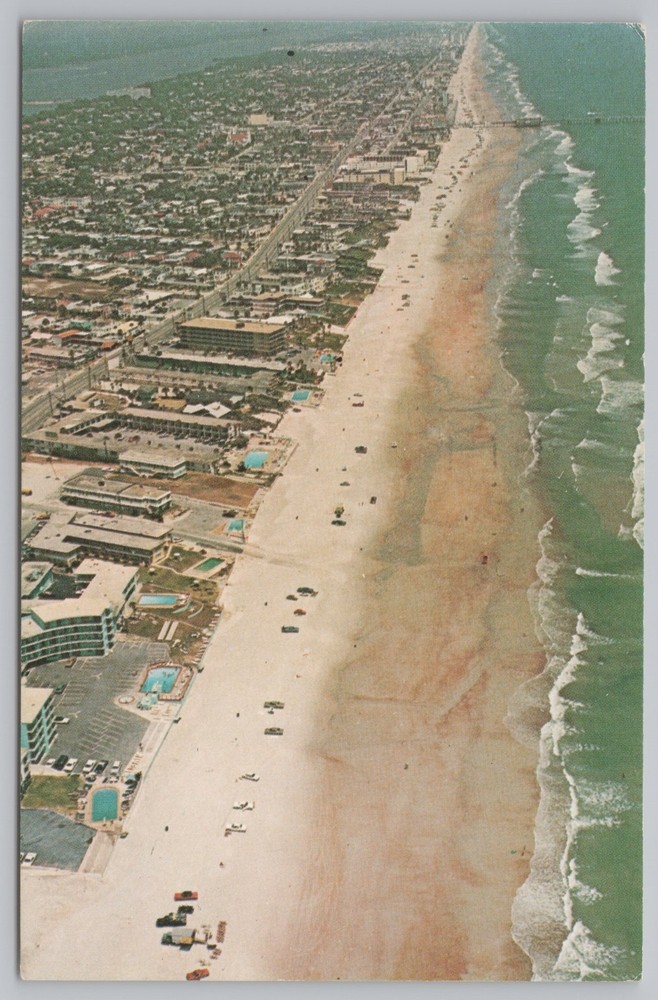 State View~Daytona Beach Florida~Air View of Coast~Vintage Postcard