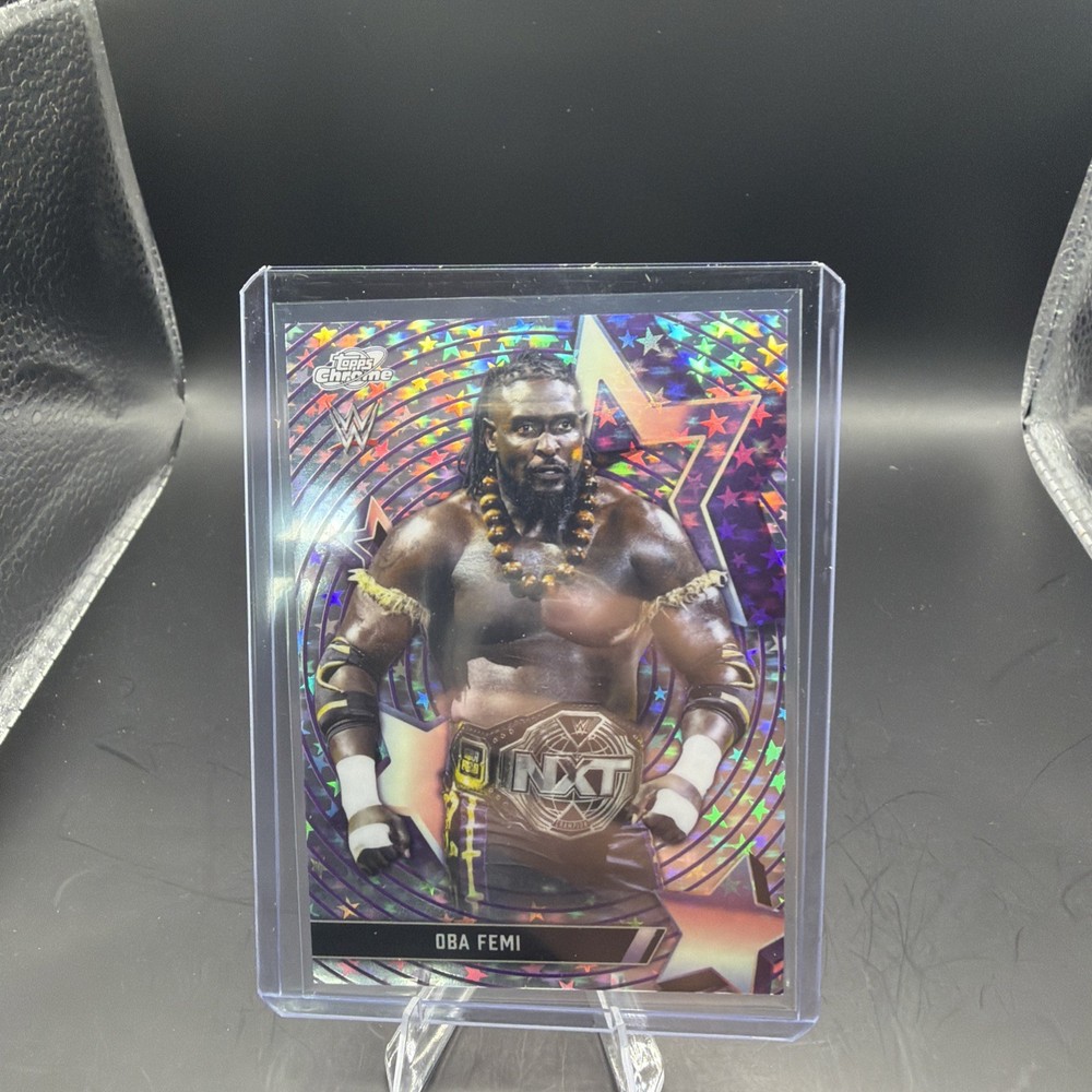 2026 Topps Chrome Cosmic WWE Oba Femi Starfractor SSP SF-44