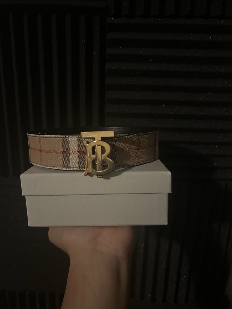 Burberry Men's Leather Belt Waist Size 34/85 Cm