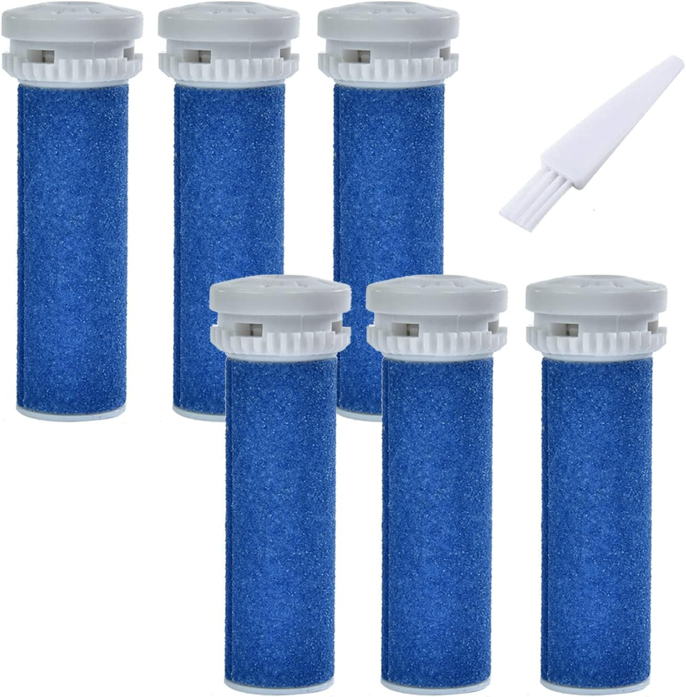 6 Pack Blue Extra Coarse Replacement Roller Refills Compatible with Scholl Expre