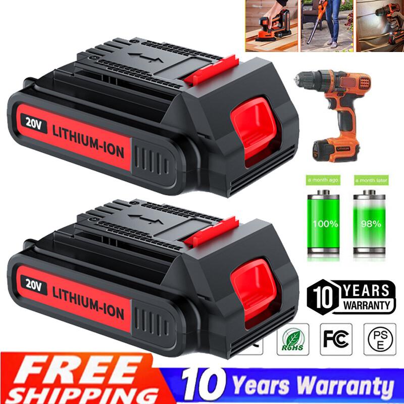 20V 2.5Ah Max Lithium-Ion Battery for Black & Decker LBXR20 LB20 LBX20 Replacement  