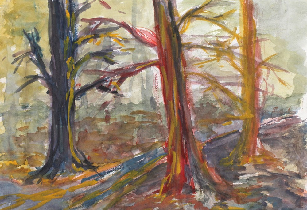 2013 original watercolor painting landscape