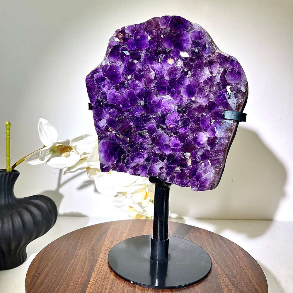 8.03LB Top Brazilian amethyst spiritual restoration for large teeth crystal bloc