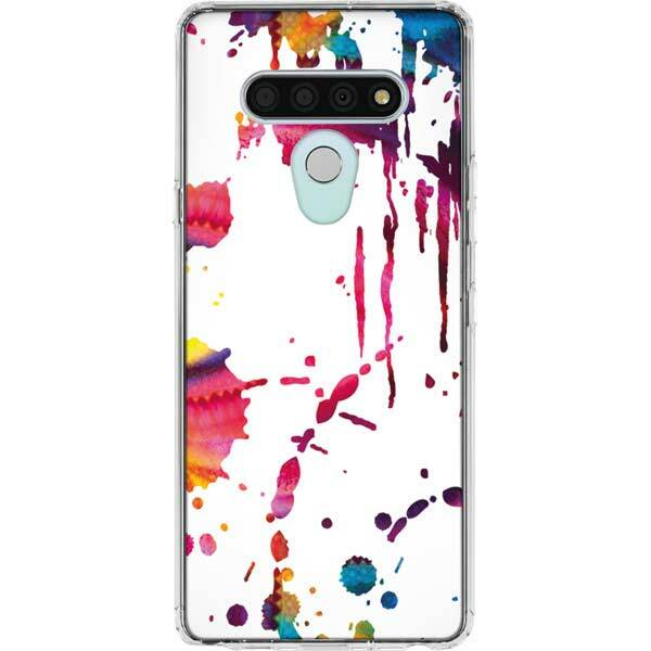 Abstract Art LG Stylo 6 Clear Case - Chromatic Splatter White-image