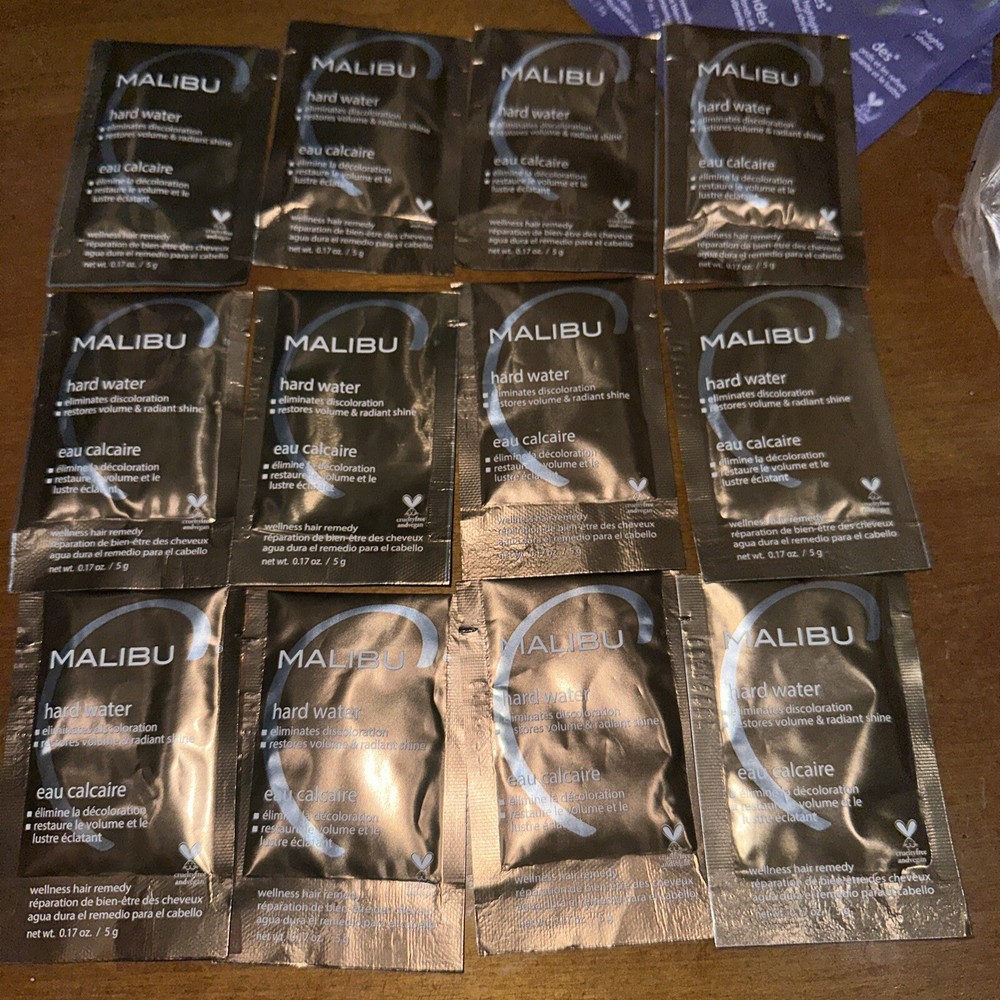 Lot of 12 Malibu Hard Water Wellness Remedy Discoloration Restores Volume Shine