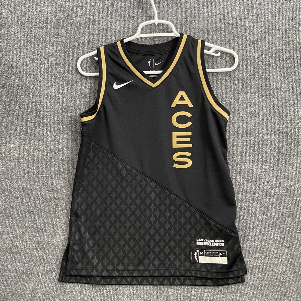 Nike WNBA Las Vegas Aces Rebel Edition Victory Jersey Youth Sz M Black