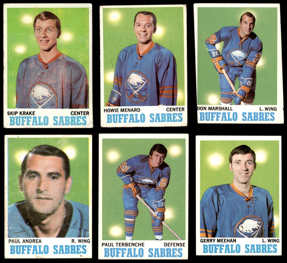 1970-71 Topps Buffalo Sabres Near Team Set 2.5 - GD+ 7196659 (6 / 11 cards)