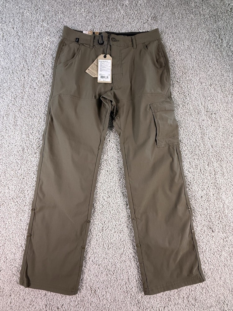 New Prana Men's Stretch Zion Pant II Slate Green Hiking Outdoor NWT 31 X 30