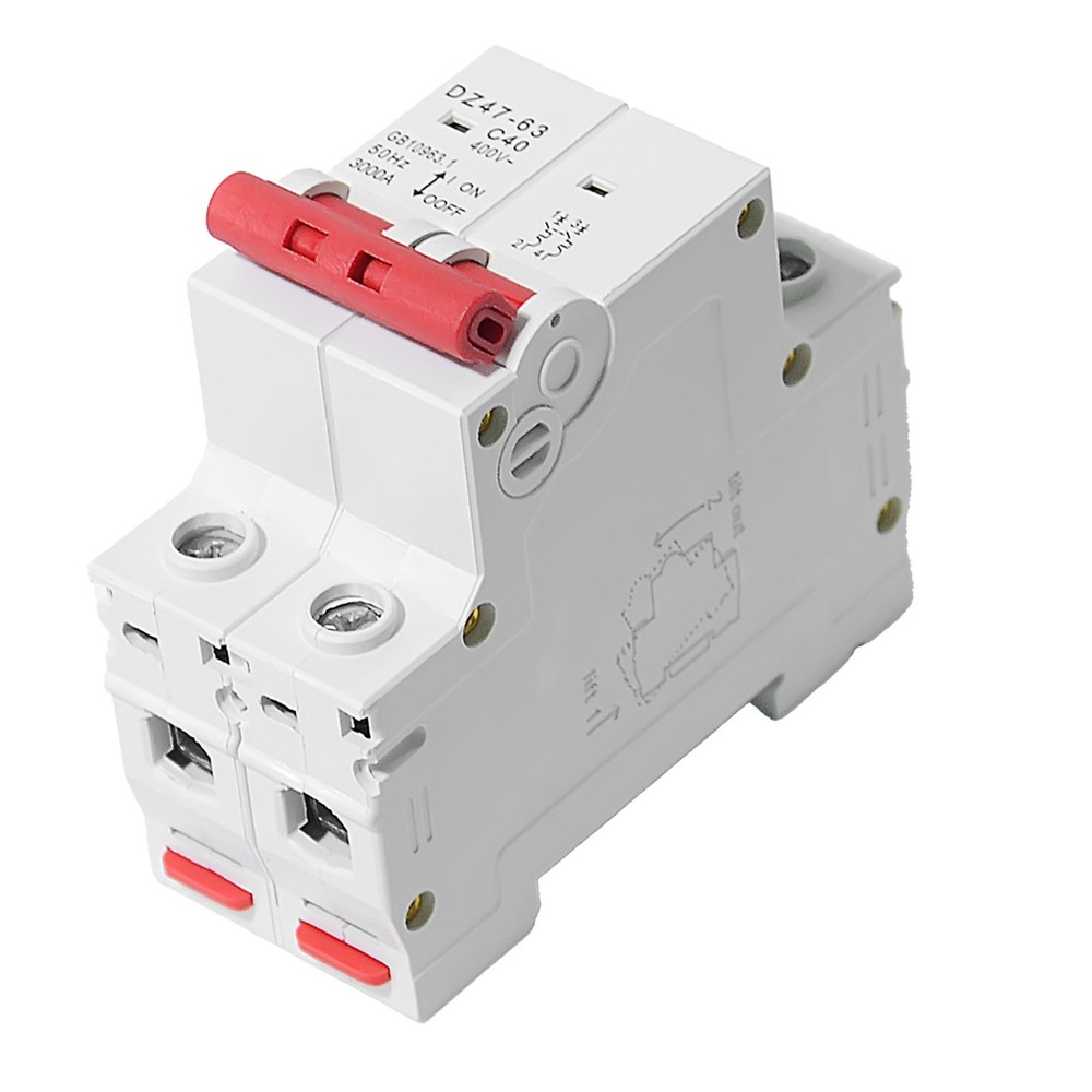 2Pole AC 40AMP Universal Mini Circuit Breaker MCB GYM8 4.5kA Din Rail 250V/500V